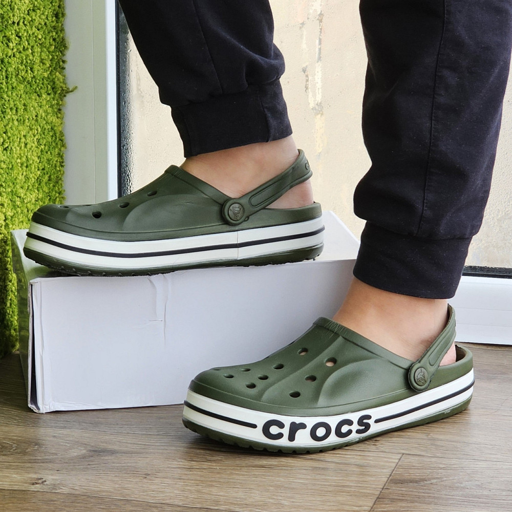Крокси Кольори Хакі Тапочки CROCS Шльопанці Чоловічі Жіночі Зелені (розміри: 40,41,42) Дніпро - фото 2