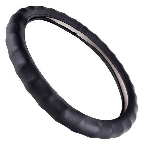 Чохол на кермо VLOD-L06 BK M чорний шкіряний з одним швом Харків - фото 2