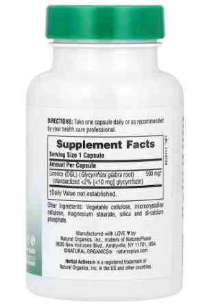 Корінь солодки Nature's Plus Licorice 500 мг 60 капсул Київ