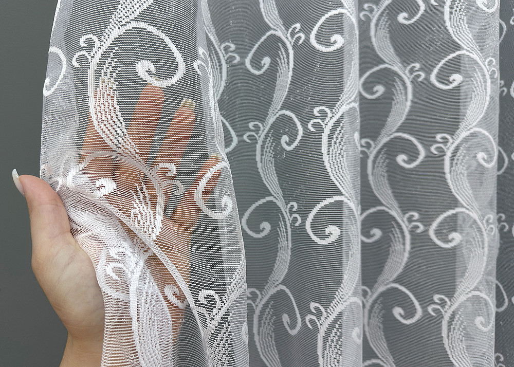 Тюль жакард "Преміум" колір білий 643т Київ - фото 2
