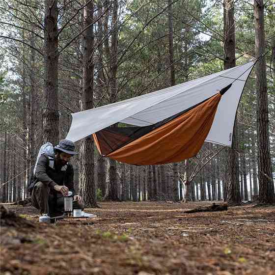Гамак одномісний із москітною сіткою та тентом Naturehike Shelter camping NH20ZP092, 75D pongee, пом Київ