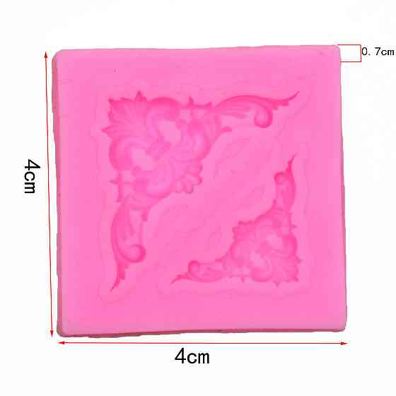 Молд силиконовый маленький Винтажный узор 40 на 40 мм розовый Киев