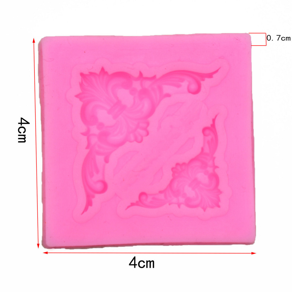Молд силіконовий маленький Вінтажний візерунок 40 на 40 мм рожевий Київ - фото 2