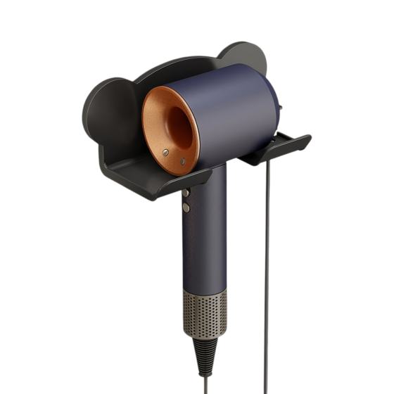 Настенный держатель для фена из пластика, аксессуар для ванной комнаты, 18,8×8,2×8 см, черный цвет Каменец-Подольский