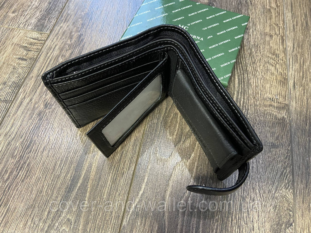 Классический кожаный мужской кошелек на кнопке Marco Coverna 22-208 Киев - изображение 5