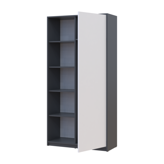 Распашный шкаф Doros Студент Графит/Белый 90х38х180 DRS-011623 (44900273) Львов