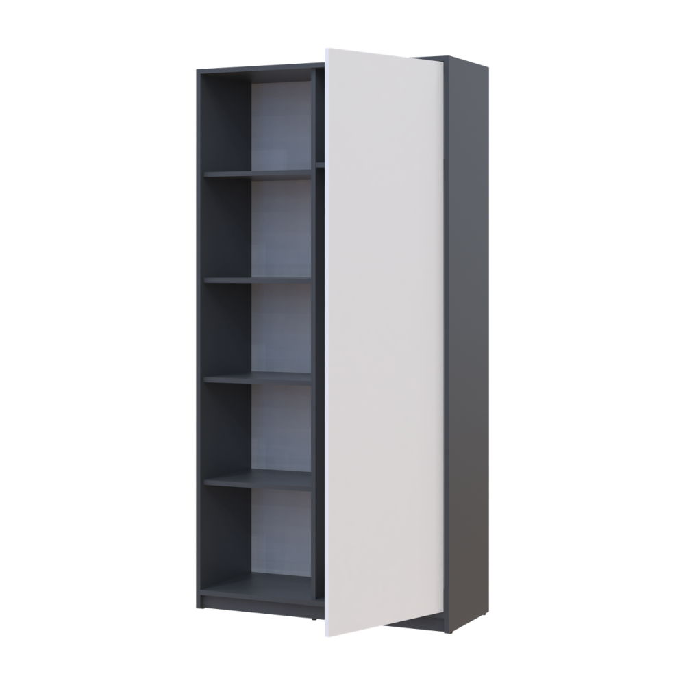 Розстібна шафа Doros Студент Графіт/Білий 90х38х180 DRS-011623 (44900273) Львів - фото 4