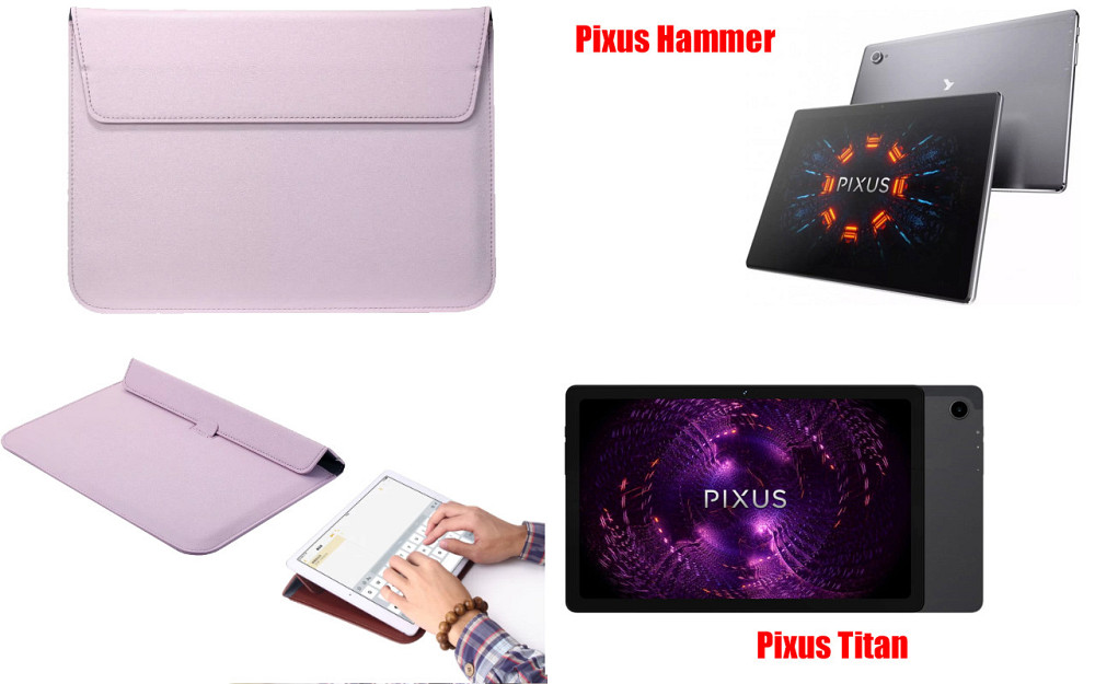 Чохол-конверт VitoCase для Pixus Hammer, Pixus Titan, з функцією підставки для планшета Фіолетовий Київ - фото 1