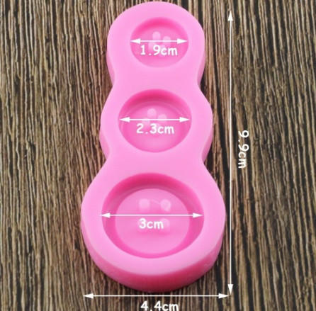 Молд силиконовый Пуговицы 99 на 44 мм розовый Киев - изображение 2