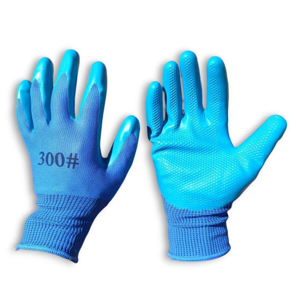 Робочі рукавички липучка No300 з латексним покриттям для саду, городу та будівництва Харків - фото 1