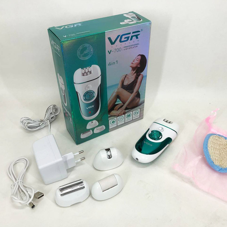 Домашній епілятор для зони бікіні VGR, Епілятор з насадками для чутливих зон Пемза шліфування п'ят PD-85 Львів - фото 8