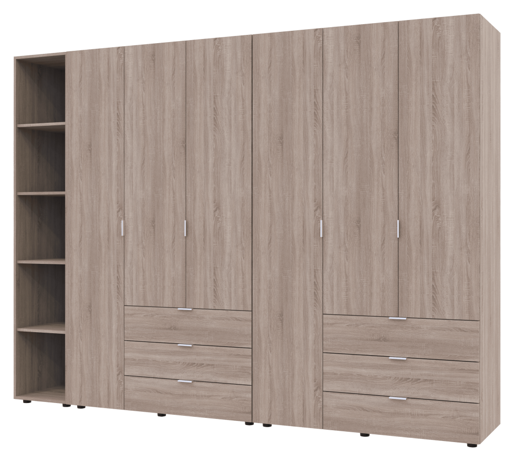 Комплект шаф для одягу Doros Гелар (3 шт.) 270,6х49,5х203,4 см Дуб сонома (DRS-011162) Дніпро - фото 1