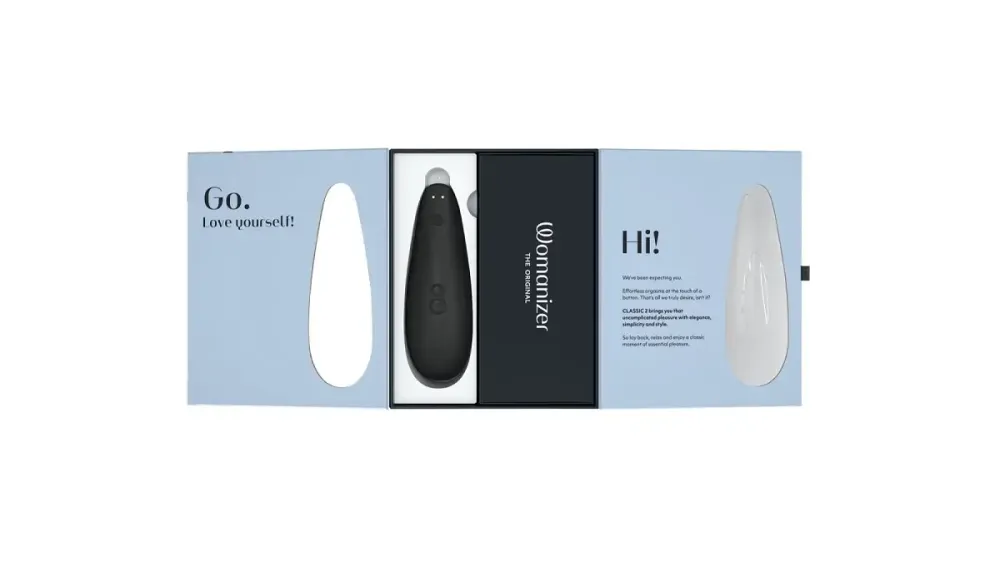 Вакуумний кліторальний стимулятор Womanizer Classic 2 - Black, 10 режимів, функція Afterglow Львів - фото 7