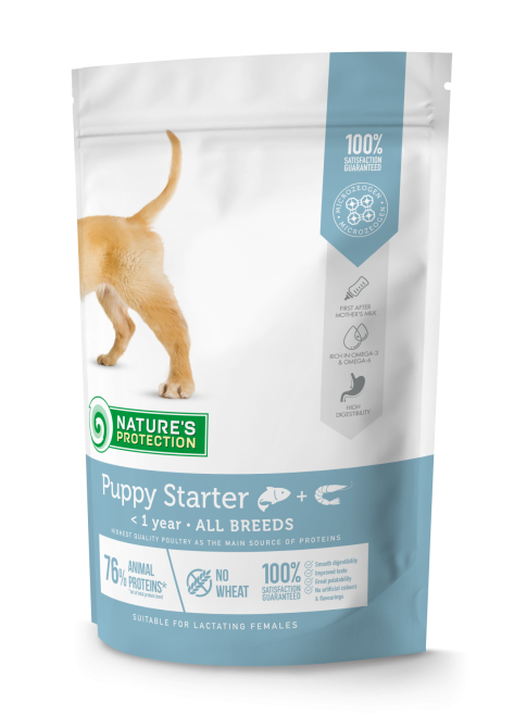 Nature's Protection Puppy starter All Breeds Сухий корм для цуценят усіх порід з лососем, 500 г Київ - фото 1