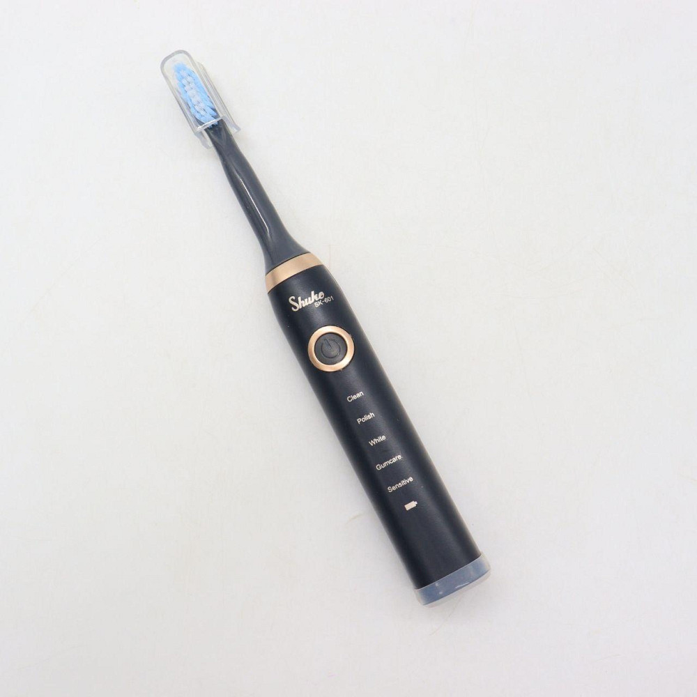 Электрическая зубная щетка, 4 насадки, Shuke, Черная/ Аккумуляторная зубная щетка / Ультразвуковая электрощетка Киев - изображение 8