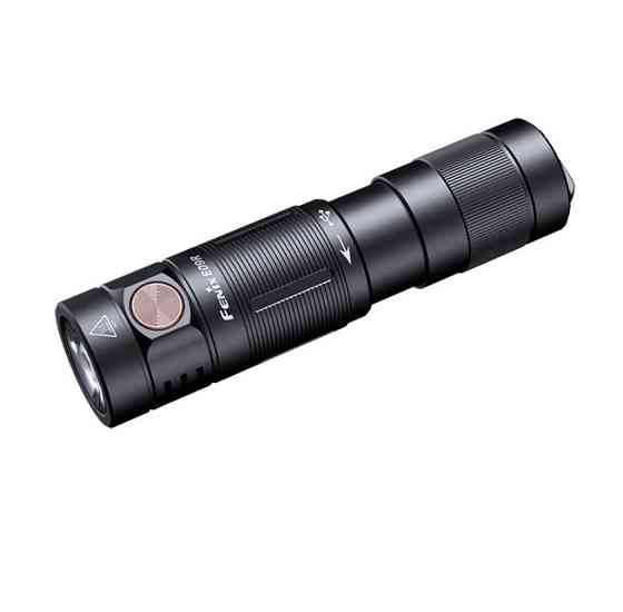 Ручной мини фонарик Fenix E09R 600лм Type-C (Черный) Винница