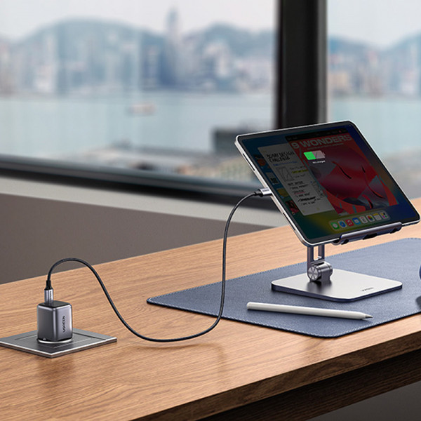 Зарядний пристрій 1xUSB 30W Gan Type-C PD Nexode Mini Сірий CD319 Ugreen (90666) Київ - фото 8
