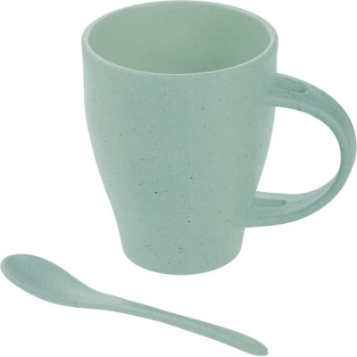 Чашка Voyager бамбукова 300 мл з ложкою зелений (V0847-10) Винница - изображение 1