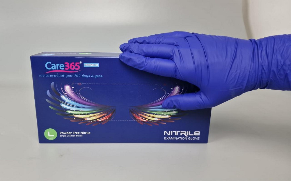 Рукавиці Нітрил Кобальтовий (100 шт.) розмір L "CARE 365" (1 пачка) Харків - фото 4