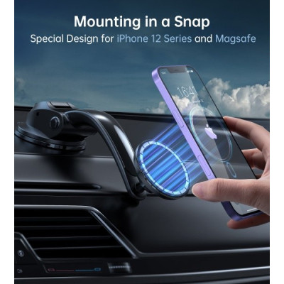 Универсальный автодержатель Choetech с магнитным креплением на стекло или торпеду (AT0005-BK) Винница - изображение 6