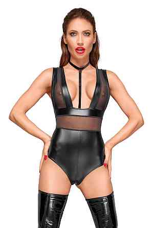 Боді з мокрим ефектом Noir Handmade F183 Powerwetlook body, M Sex Aura Київ