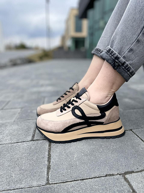 Phany Кросівки жіночі PHANY P0409147 капучіно (весна-осінь, шкіра+замша натуральна) (5003) Коломия - фото 9