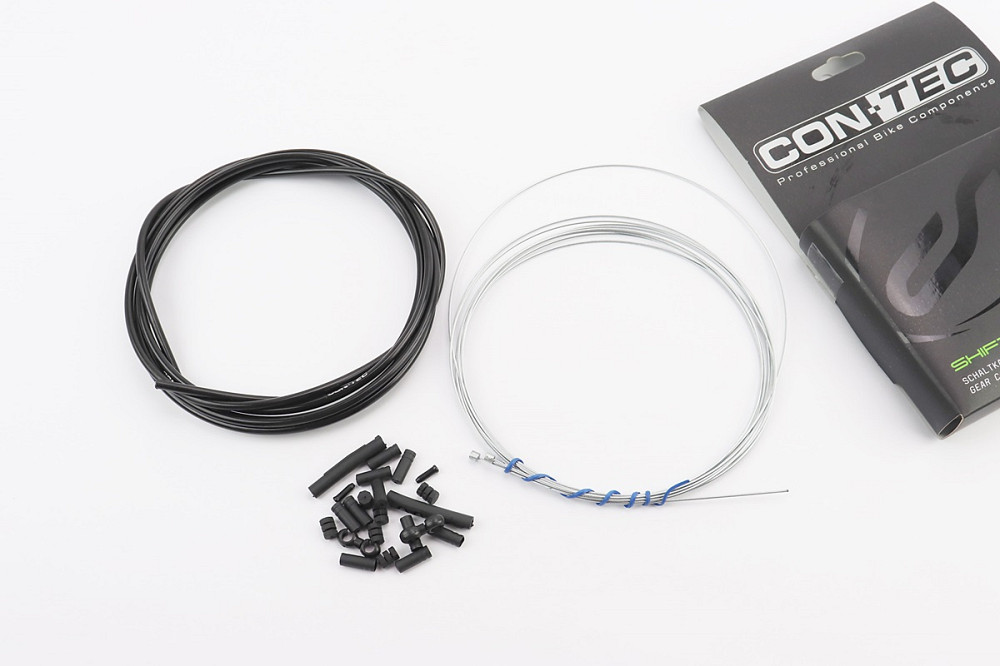 Трос - комплект перемикання універсальний "ПОВНИЙ" (сорочка 4мм х 2,7м, троса Galvanize 2000/2300мм, ковпачки, кінцевики, фіксатори, захист  Київ - фото 1