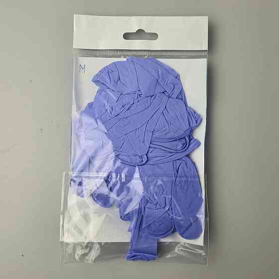 Перчатки 10шт Нитрил Фиолетовые M  Супер торба (1 пачка) Харьков