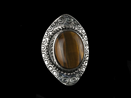 Перстень великий з тигровим оком Київ - фото 1