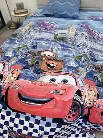 Ecotton Дитячий комплект постільної білизни Ecotton полуторний 147х210 см синій Тачки Київ