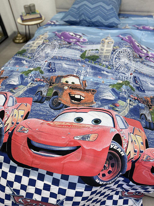 Ecotton Дитячий комплект постільної білизни Ecotton полуторний 147х210 см синій Тачки Киев - изображение 5