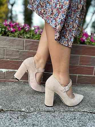 Туфлі жіночі SEE SEVEN пудра натуральна замша каблук 10 см 36р.38р. (3534) Коломия