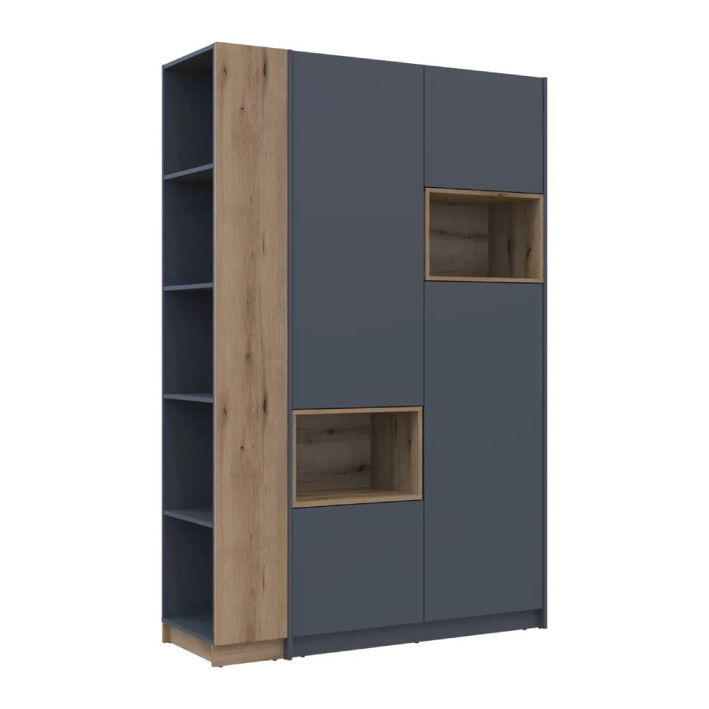 Шкаф для одежды с нишей и этажеркой Doros Дейл Графит/Дуб Эвок 2 ДСП 143.2х52х220 DRS-011734 (42005154) Львов - изображение 3