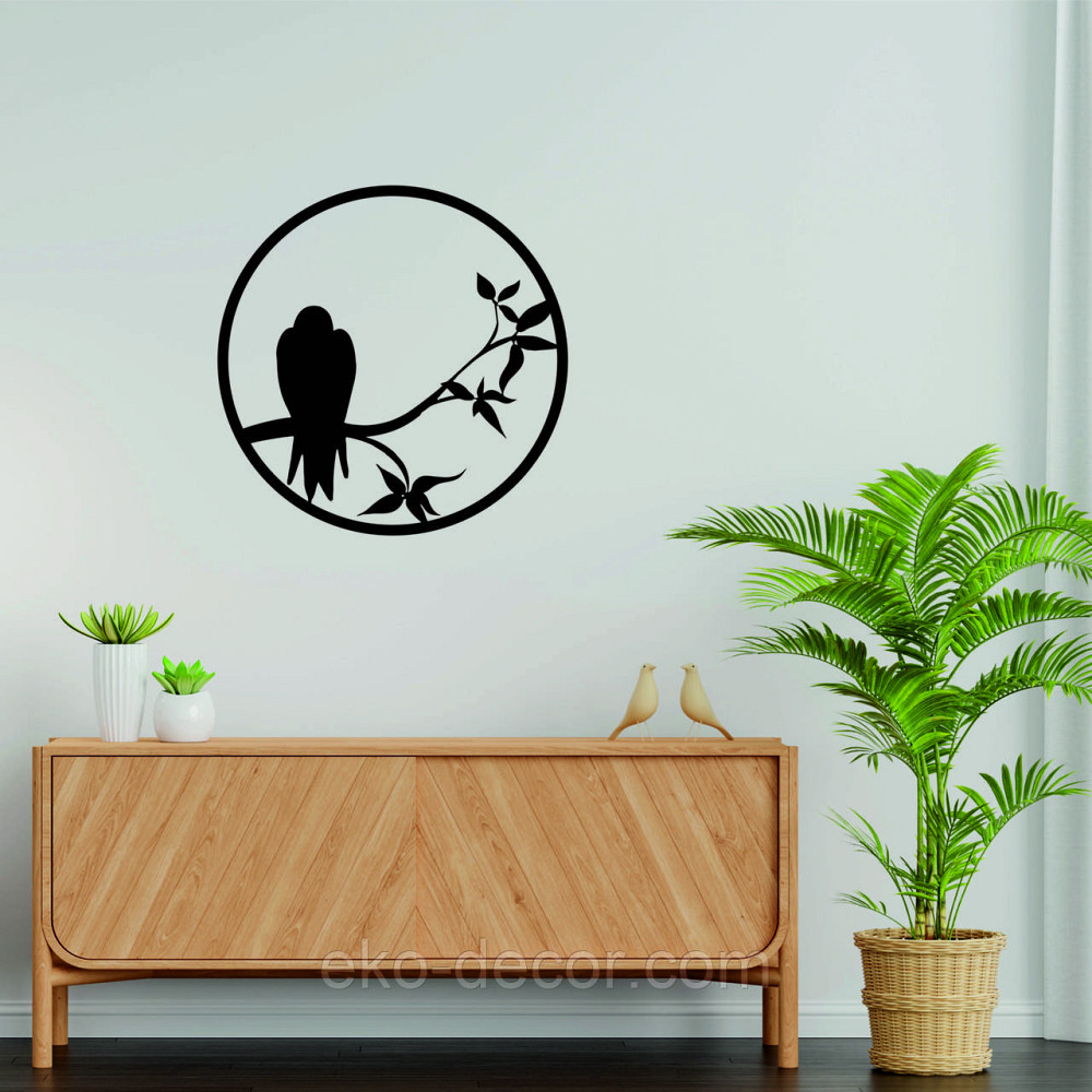 Декоративное настенное Панно «Ворон», Декор на стену 90*90 см, Черный Киев - изображение 5