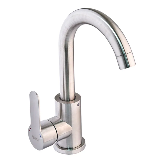 Змішувач для умивальника Zerix DAX-001-C з нержавіючої сталі SUS304 Харків