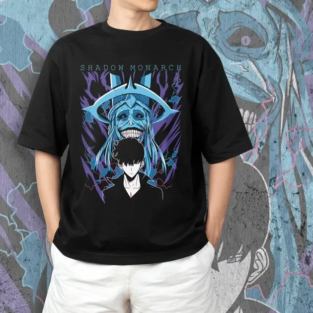 Футболка чоловіча з  принтом Solo Leveling Shadow Monarch 2 Розмір 48 Дніпро - фото 5
