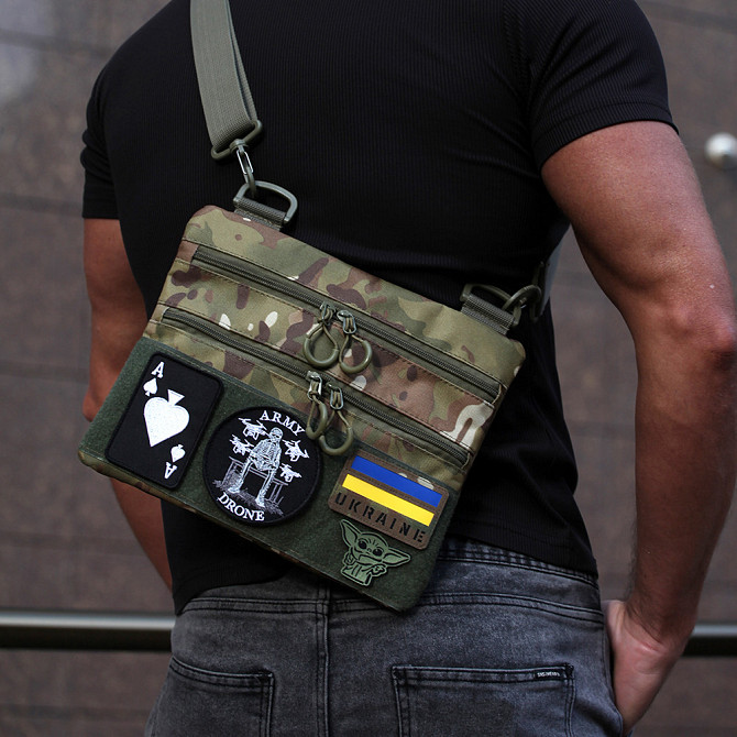 Сумка через плече військове маскування, Тактична армійська сумка через плече, Сумка FS-779 кобура наплічна Київ - фото 3