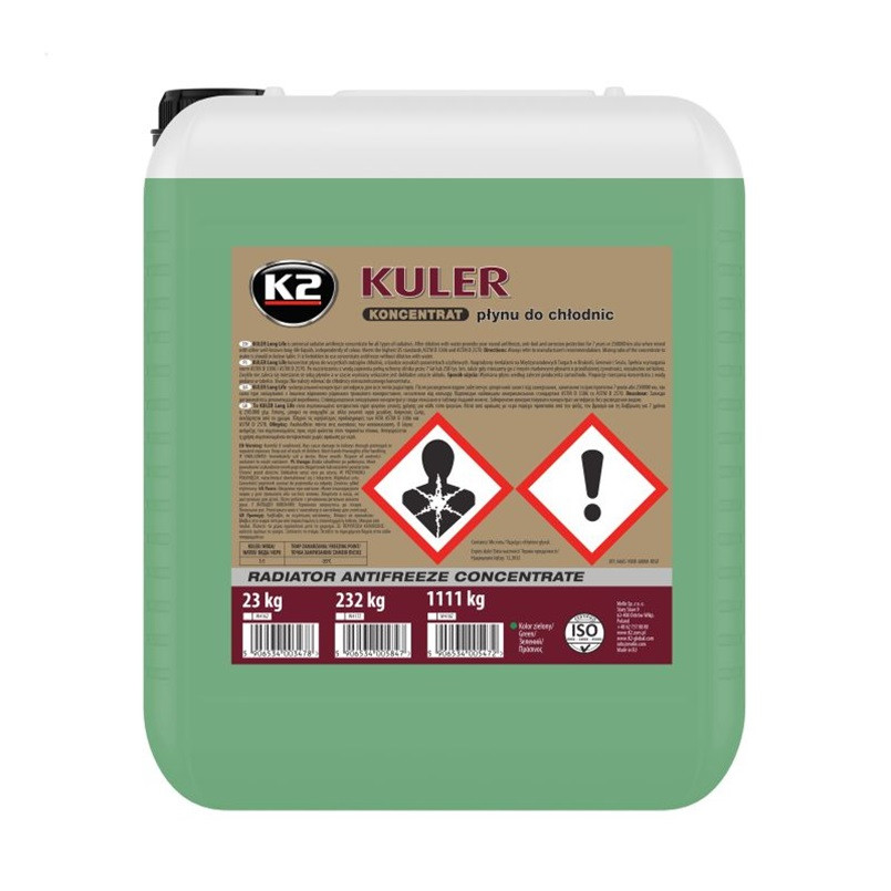 Антифриз K2 Kuler Long Life G11 зеленый концентрат 23кг Львов - изображение 1