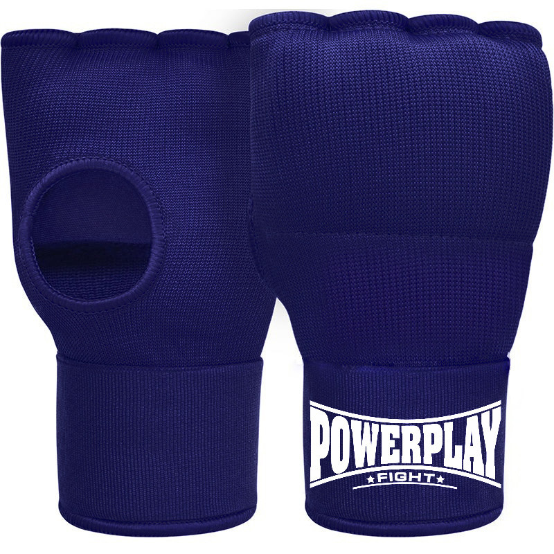 Бинти-рукавиці PowerPlay 3096 з гелевими подушечками Темно сині L Каменское - изображение 1