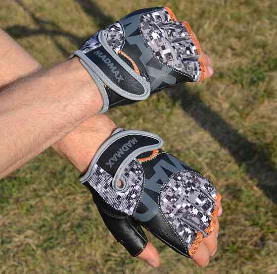 Рукавички для фітнесу MadMax MFG-831 Mti 83.1 Grey/Digital Camo S Луцк