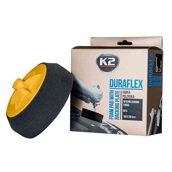 Губка полірувальна K2 Duraflex фінішна для лакофарбових покриттів 150х50мм чорна Киев