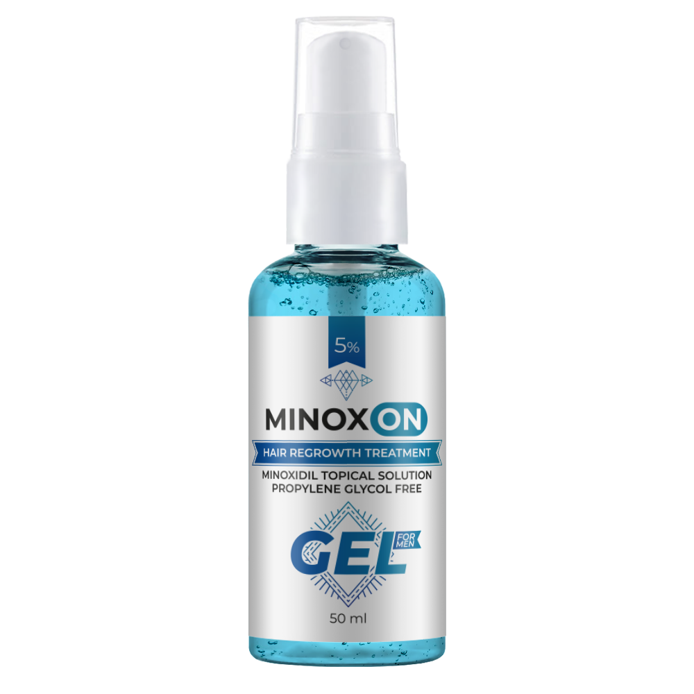 Гель для росту волосся без пропіленгліколю Gel Minoxidil 5% Minoxon 50 мл Київ - фото 1