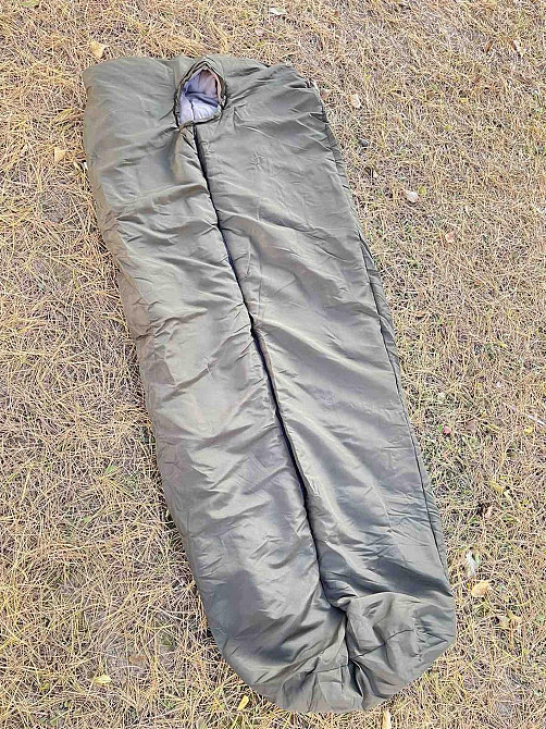 Зимний спальный мешок на флисе до -35С (Оливковый) Винница - изображение 2