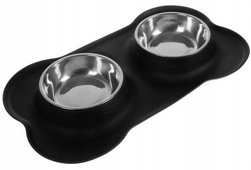 Миска двойная 450 мл для собак / котов с силиконовым основанием Purlov (21632) Нововолынск - изображение 2