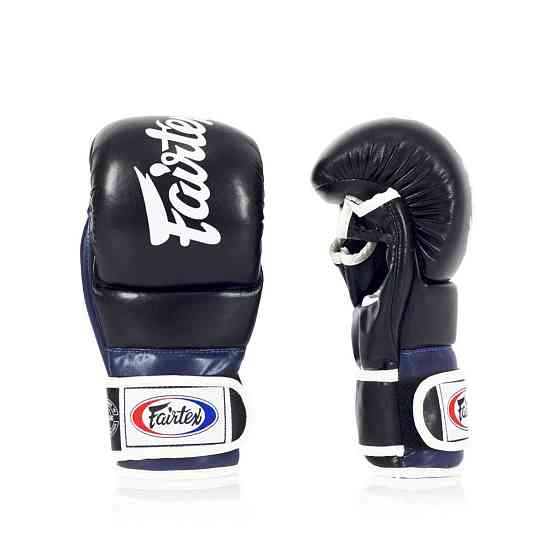 Рукавиці греплінгові для ММА Fairtex FGV18 Black/Blue L Каменское