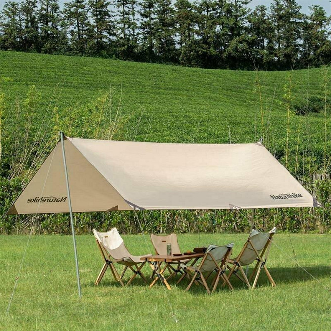 Тент для кемпінгу Naturehike Girder NH20TM006, 150D, 400*292 см, золотий (з двома стійками) Київ - фото 2