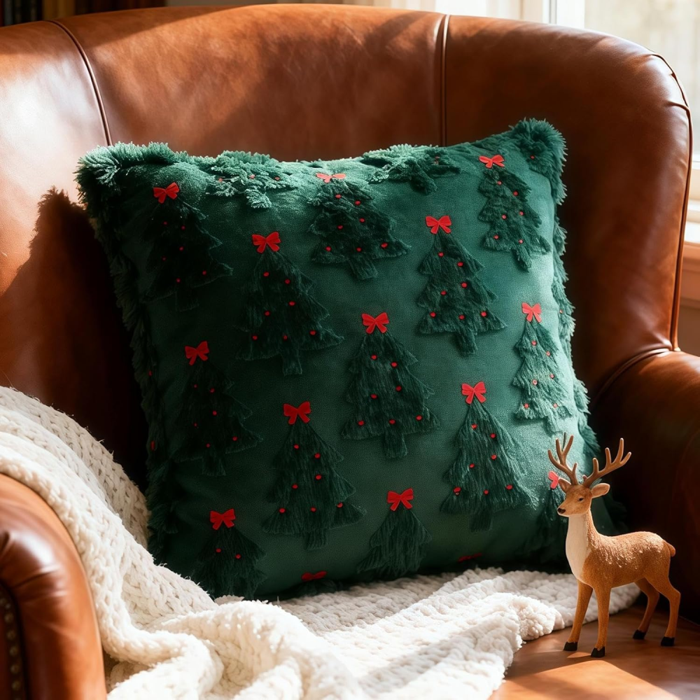 Декоративні наволочки з 3D-ефектом об'ємної ялинки 45x45см 2шт Луцк - изображение 2