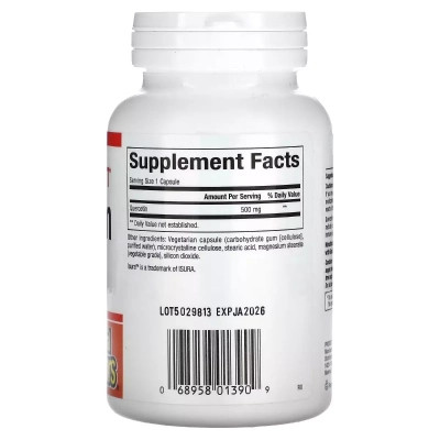 Витаминно-минеральный комплекс Natural Factors Кверцетин, 500 мг, Quercetin, 60 вегетарианских капсул (NFS01390) Винница - изображение 2