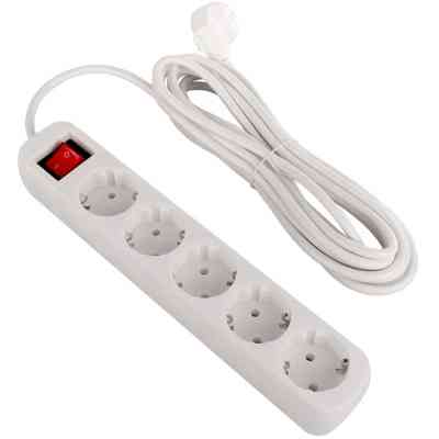 Мережевий фільтр живлення ColorWay CW-PSEA55W, 5 розеток/ 5M white (CW-PSEA55W) Вінниця