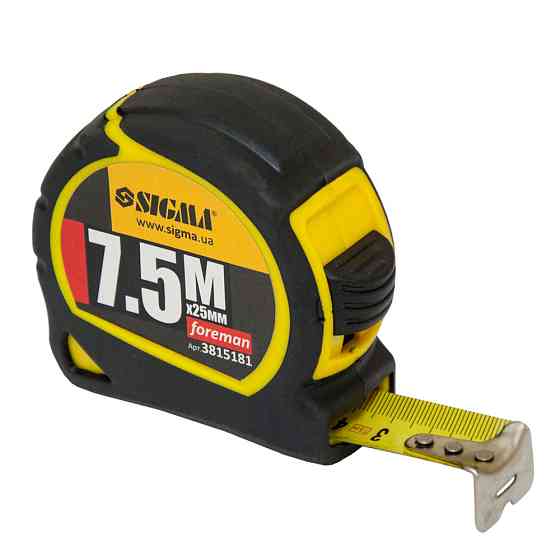 Sigma Рулетка Foreman 7.5м×25мм без ремешка SIGMA (3815181) Київ